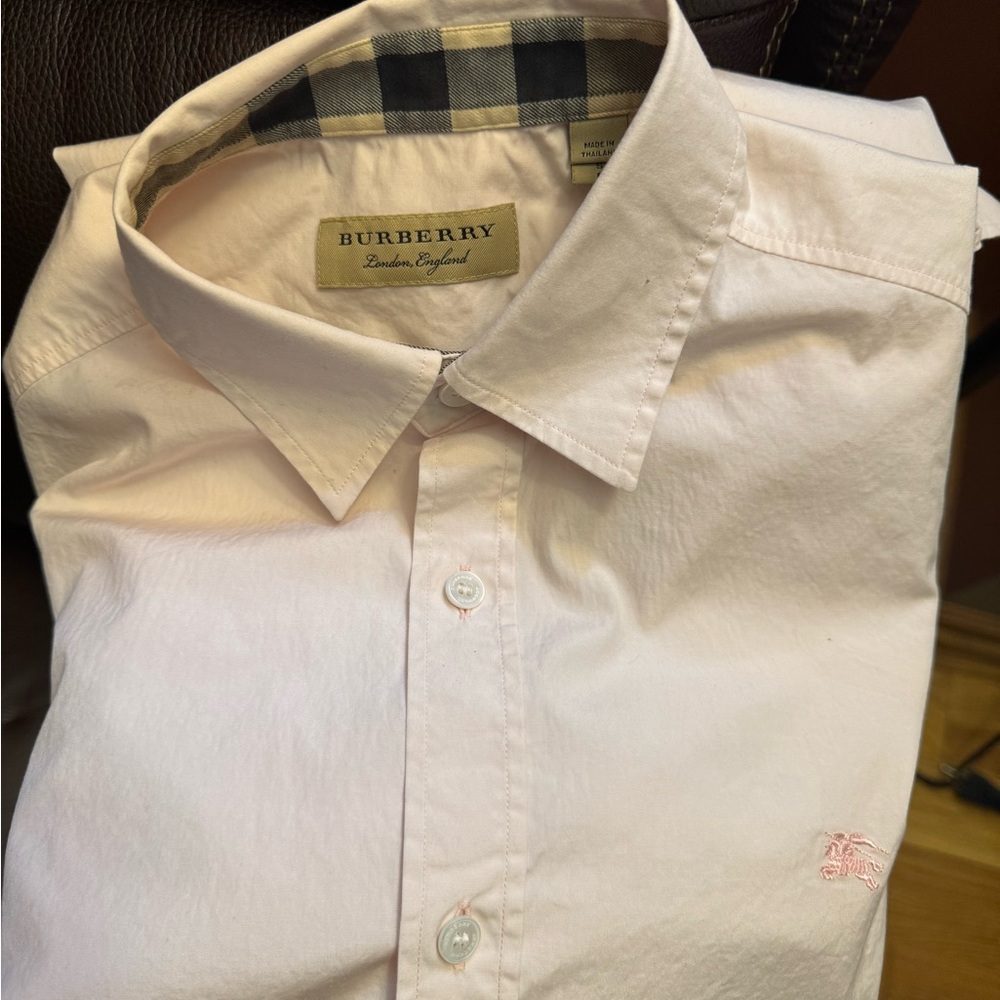 Burberry Pink Dress Shirt Classic Elegance